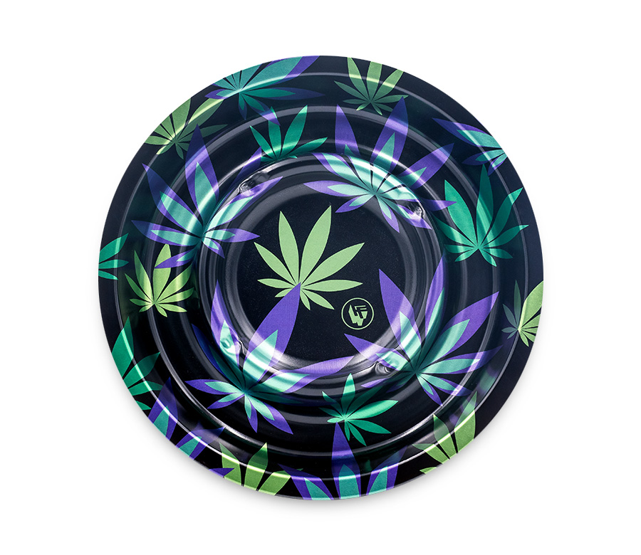 FIRE-FLOW™ Metal Coffeeshop Ashtray Leaves #35 (⌀160 mm)