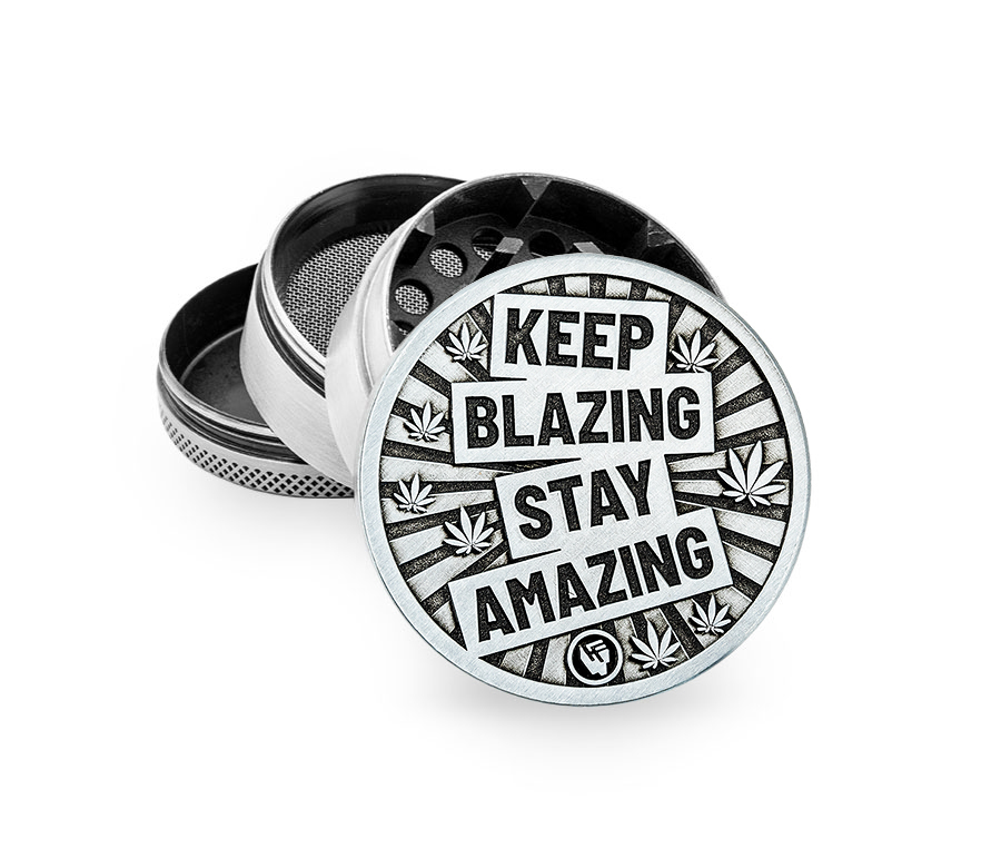 Metal Grinder Silver Keep Blazing (⌀50 mm / 4-parts)