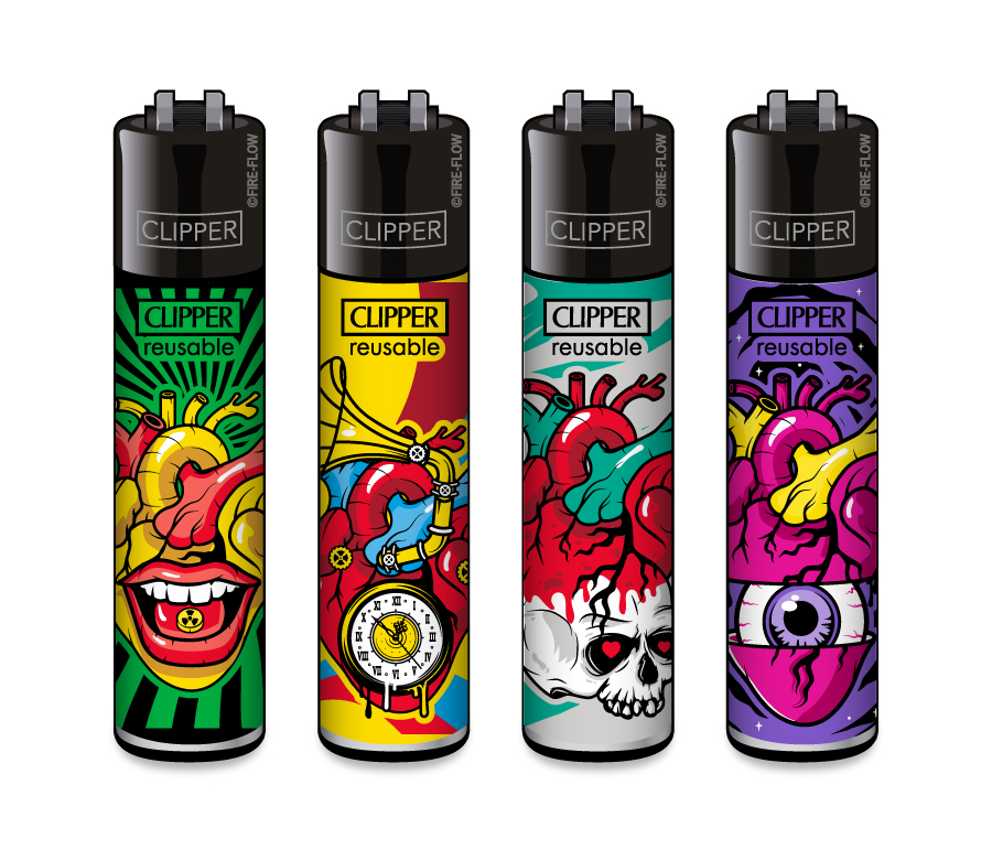 Trippy Hearts #2 - 4er Set CLIPPER CLASSIC Large
