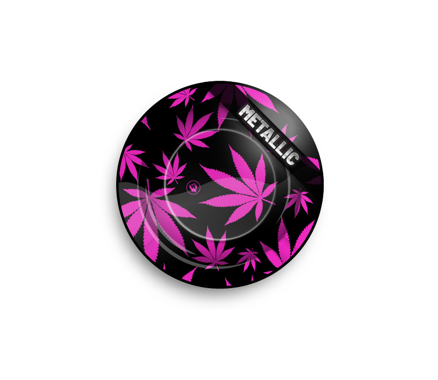 Metal Ashtray Leaves Pink metallic (⌀135 mm)