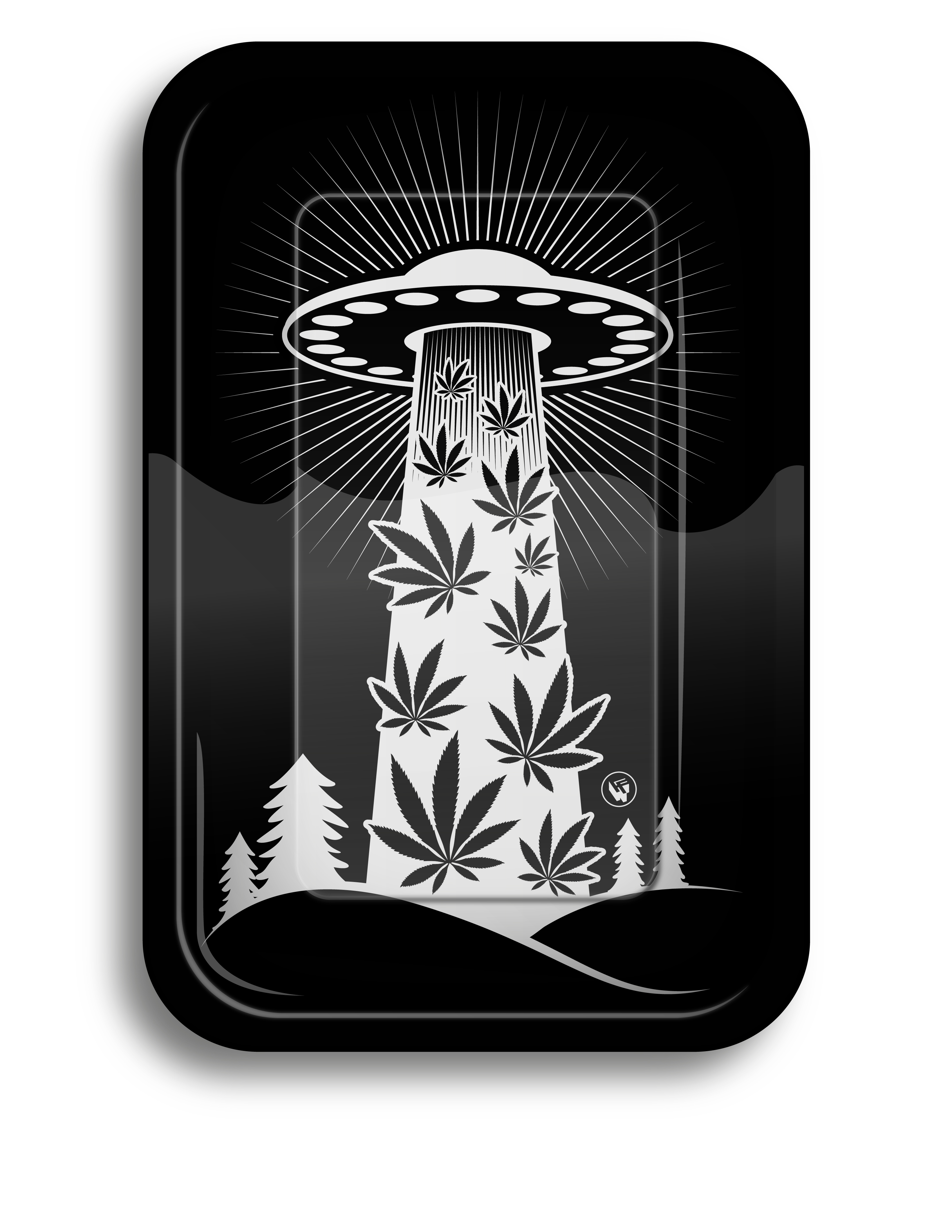 Metal Rolling Tray 420 Aliens 2 (275 mm x 175 mm)