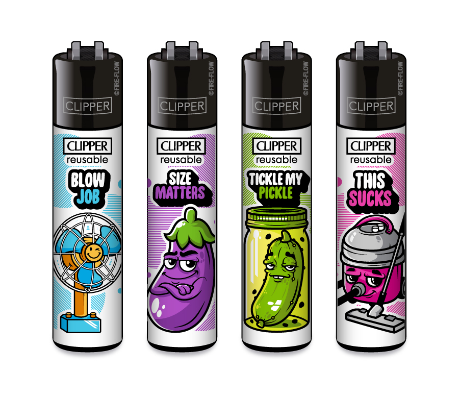 Porn Slogan #8 - 4er Set CLIPPER CLASSIC Large