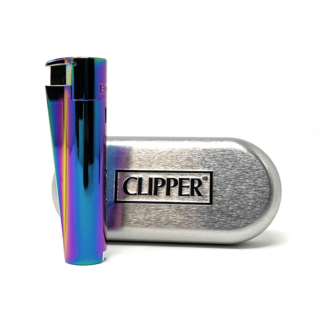 CLIPPER CLASSIC Metal Large Jet Flame Metal Icy