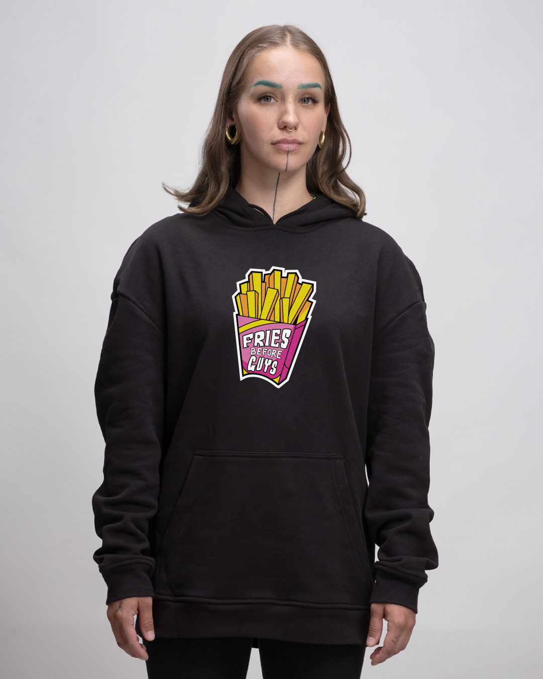 Oversized Hoodie Unisex - FRIES BEFORE GUYS