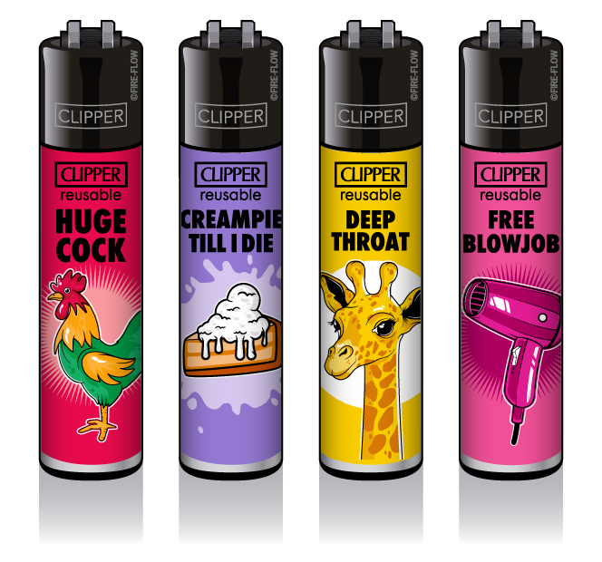 Porn Slogan #3 - 4er Set CLIPPER CLASSIC Large