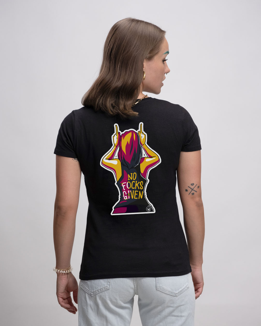 Basic Damen T-Shirt - NO FOCKS GIVEN