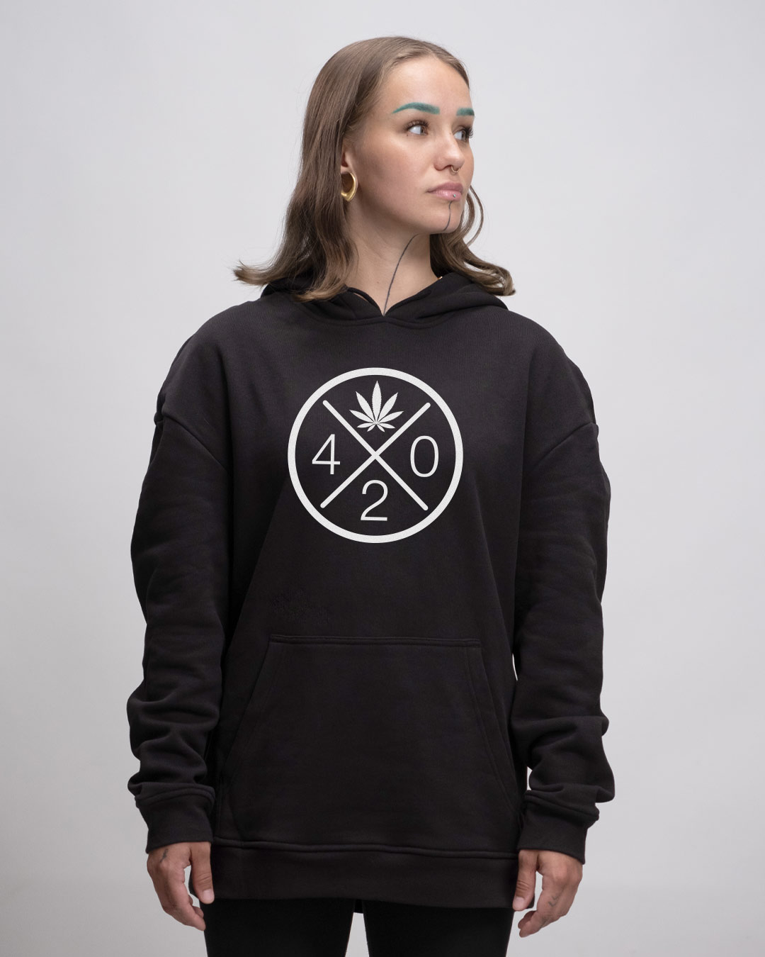 Oversized Hoodie Unisex - 420 LOGO