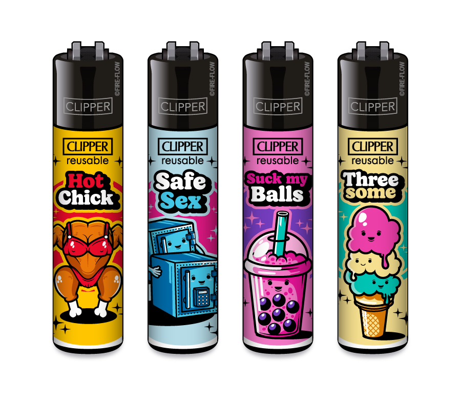 Porn Slogan #7 - 4er Set CLIPPER CLASSIC Large