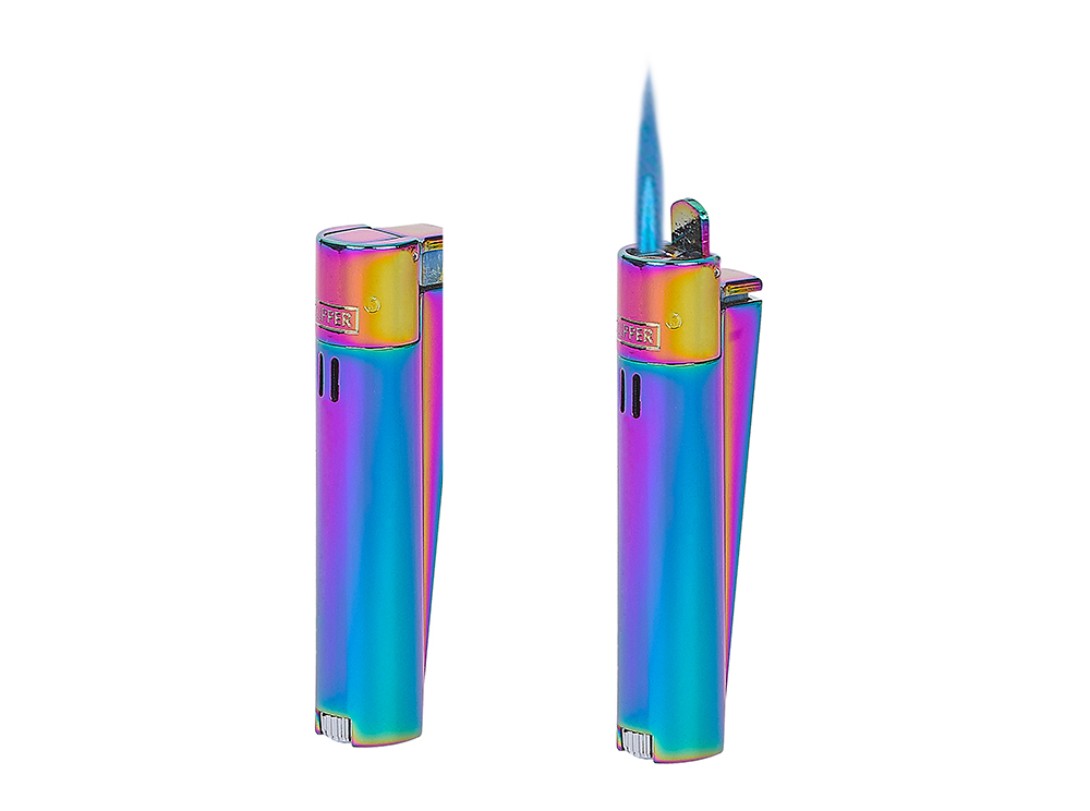 CLIPPER CLASSIC Metal Large Jet Flame Metal Icy