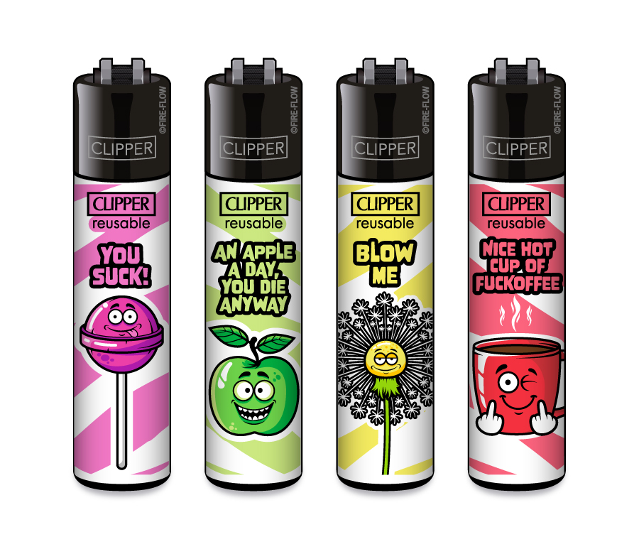 YOU SUCK - 4er Set CLIPPER CLASSIC Large