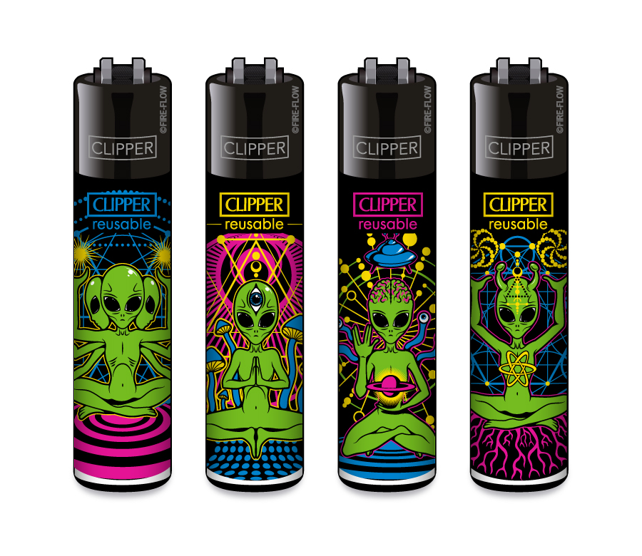Trippy Alien - 4er Set CLIPPER CLASSIC Large