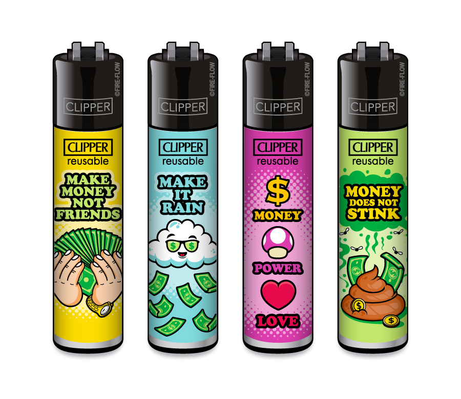 MONEY SLOGAN - 4er Set CLIPPER CLASSIC Large