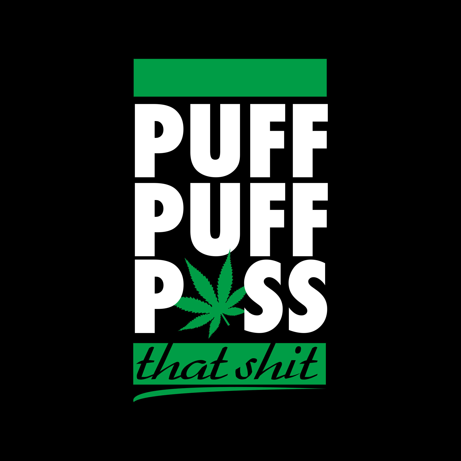 Basic Damen T-Shirt - PUFF PUFF PASS