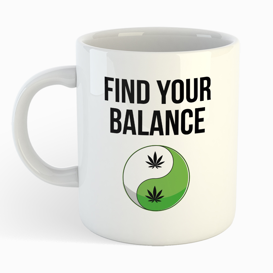 Weiße Tasse - FIND YOUR BALANCE