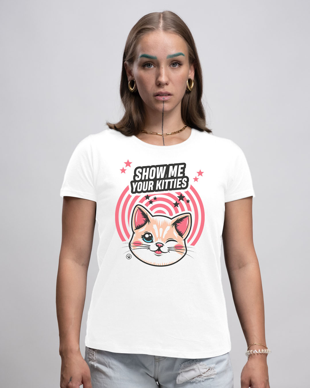 Basic Damen T-Shirt - SHOW ME YOUR KITTIES