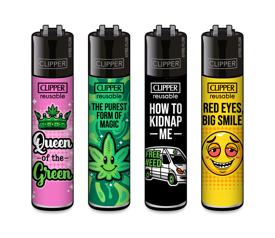 Weed Slogan #14 - 4er Set CLIPPER CLASSIC Large