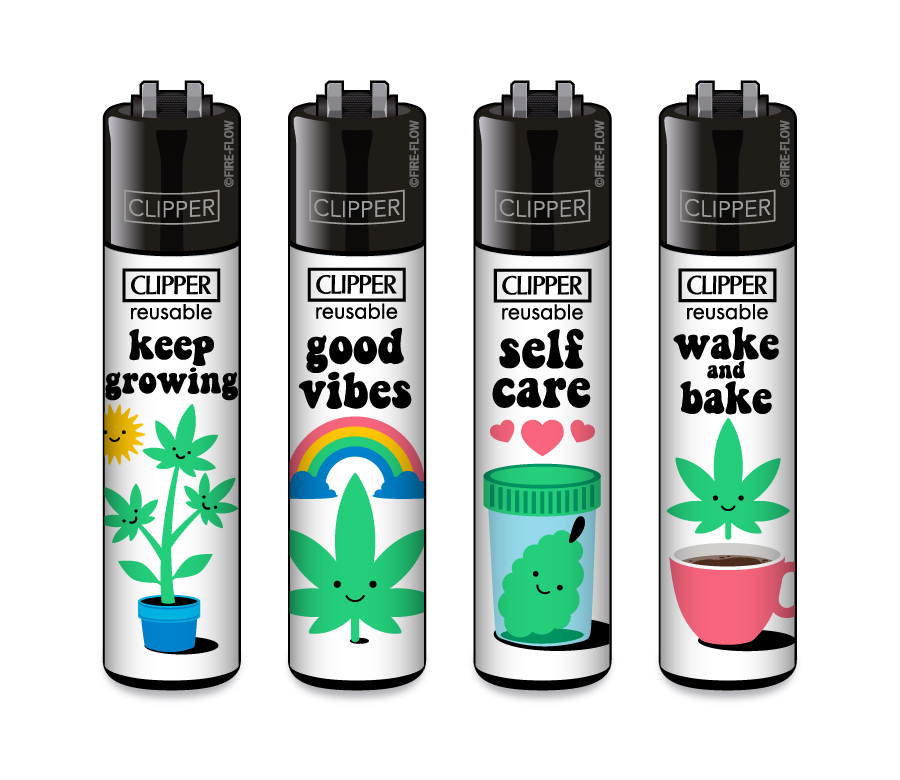 Cute Weed - 4er Set CLIPPER CLASSIC Large