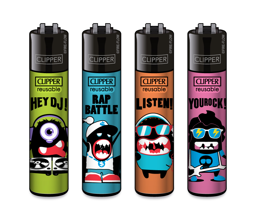 MUSIC MONSTERZ - 4er Set CLIPPER CLASSIC Large