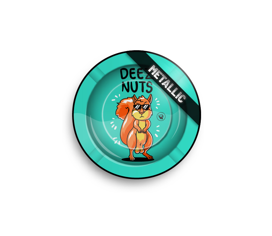 Metal Ashtray Deez Nutz metallic (⌀135 mm)