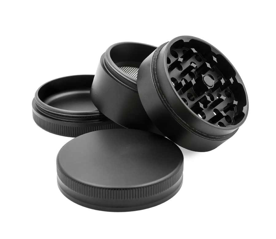  FIRE-FLOW™ Alu Grinder Metal Grinder in Black, 4-parts