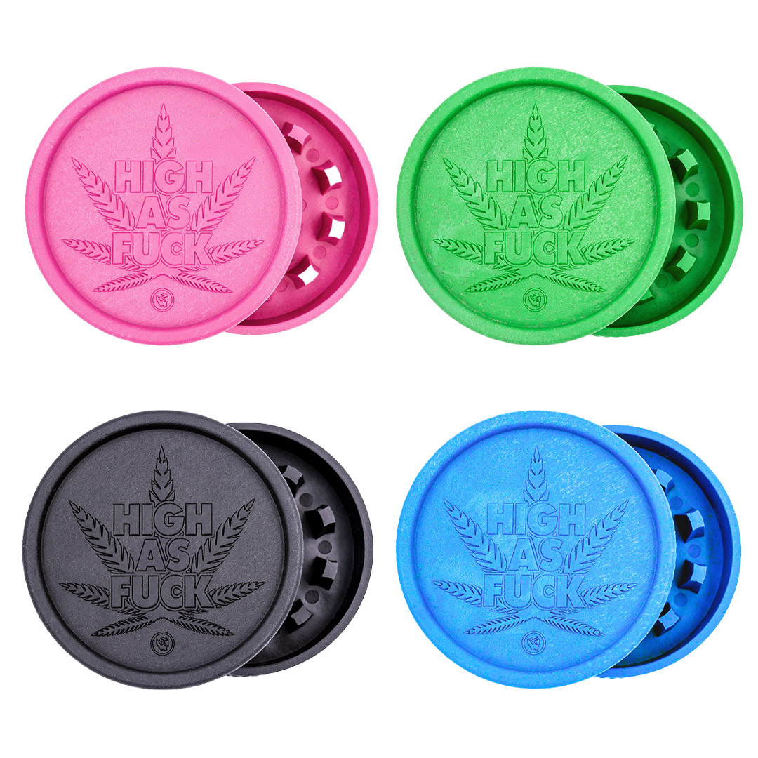 Hemp Grinder - High as F*ck (⌀55 mm / 2-parts)