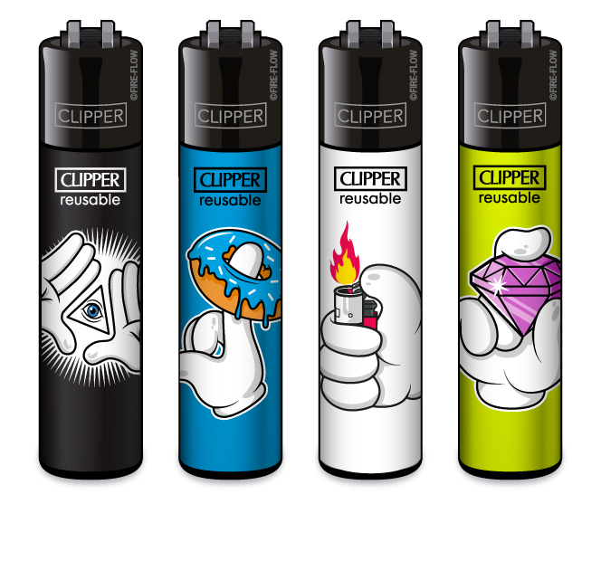 CARTOON HANDS #3 - 4er Set CLIPPER CLASSIC Large