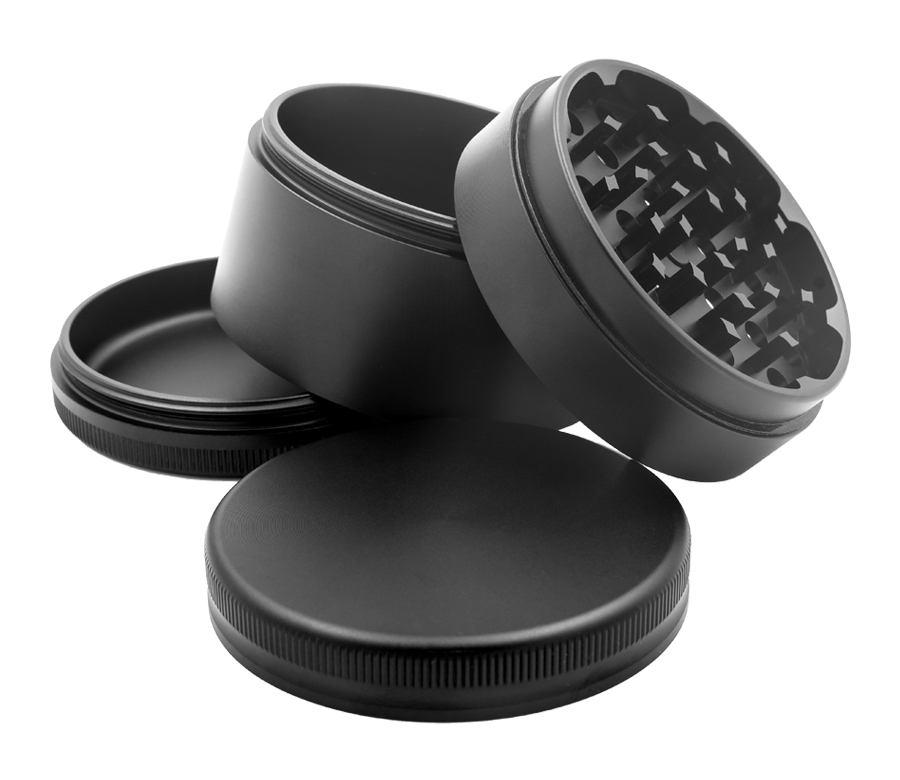  FIRE-FLOW™ Alu Grinder Metal Grinder 63mm, 4 parts black