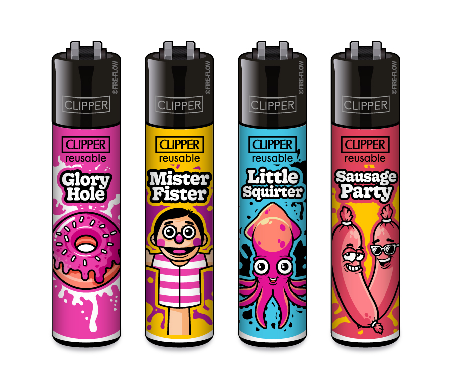 Porn Slogan #6 - 4er Set CLIPPER CLASSIC Large