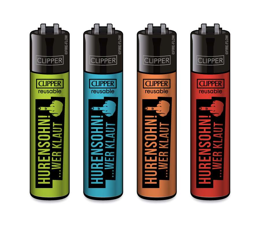 Hurensohn Wer Klaut - 4er Set CLIPPER CLASSIC Large