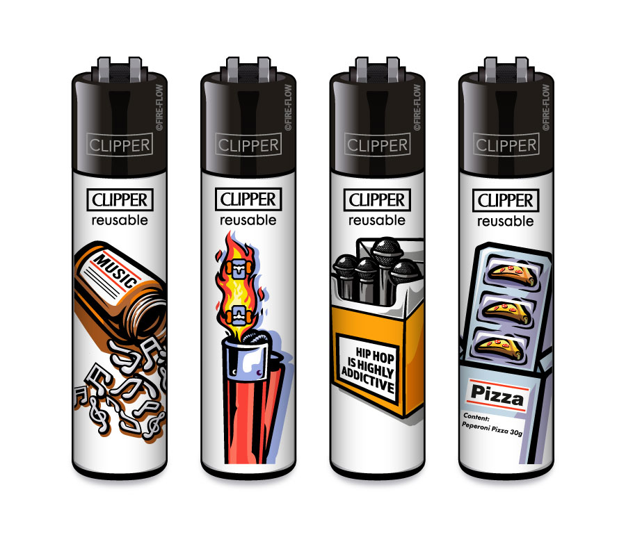 Abstrakt - 4er Set CLIPPER CLASSIC Large