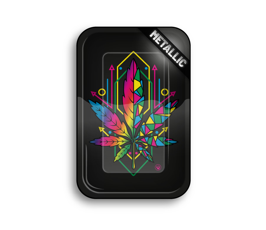 Metal Rolling Tray Geometrical Leaves (275 mm x 175 mm)