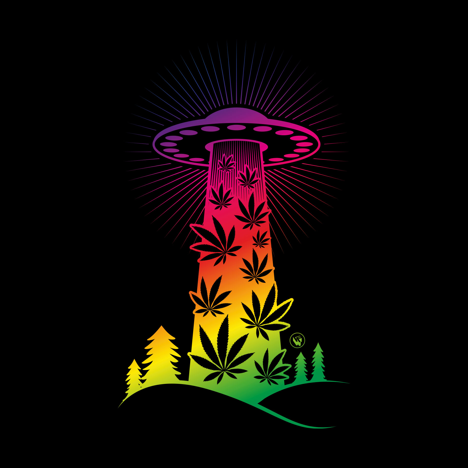 Basic Herren T-Shirt - 420 UFO