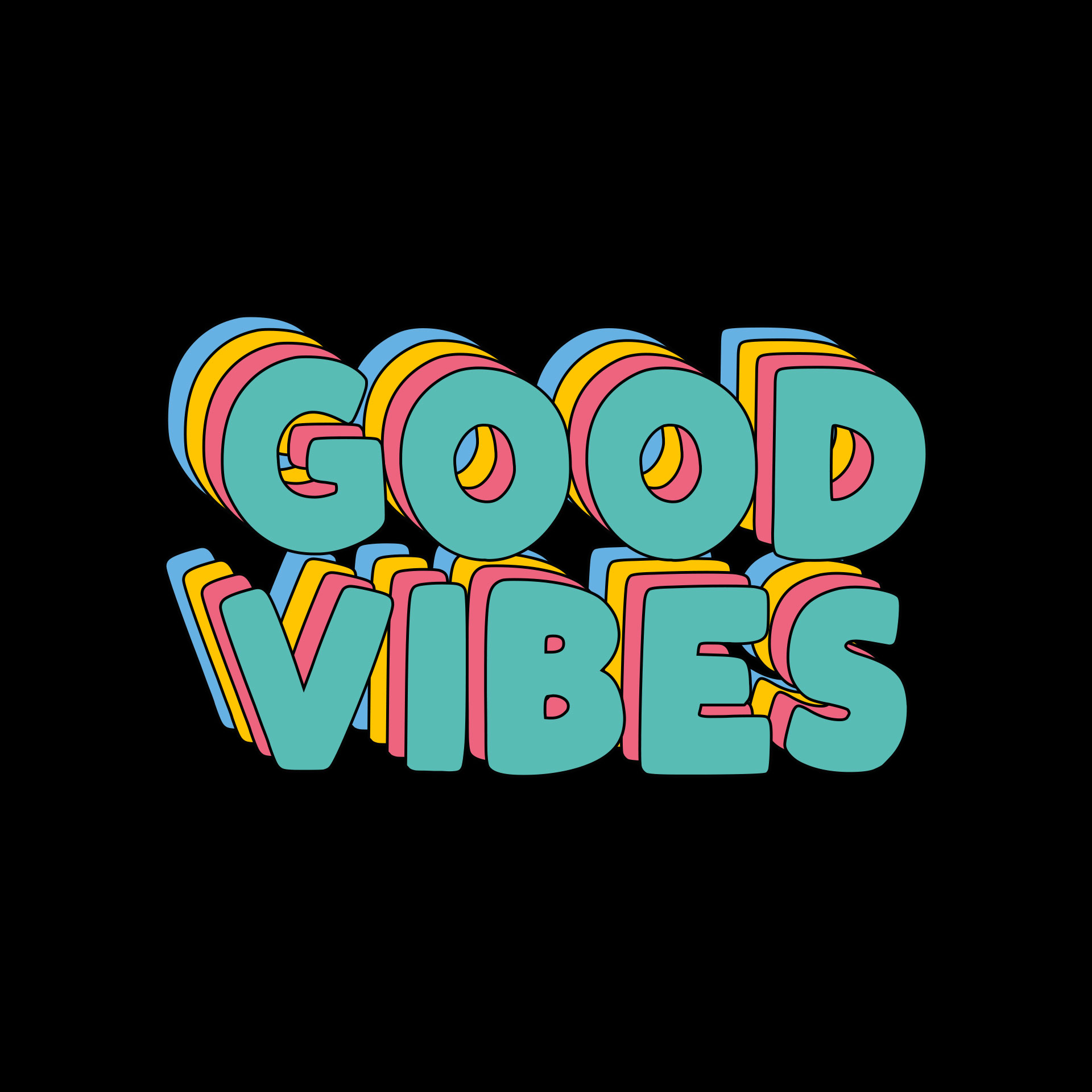 Basic Damen T-Shirt - GOOD VIBES