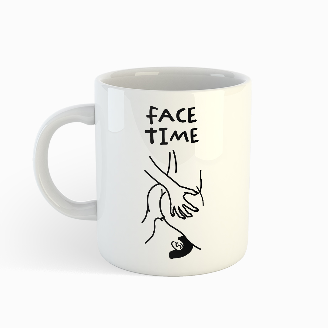 Weiße Tasse - ADULT #2 - FACE TIME