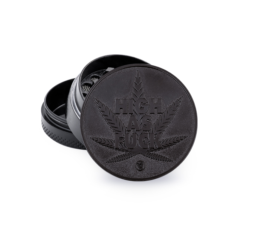 Metal Grinder Black High As Fuck (⌀40 mm / 3-parts)